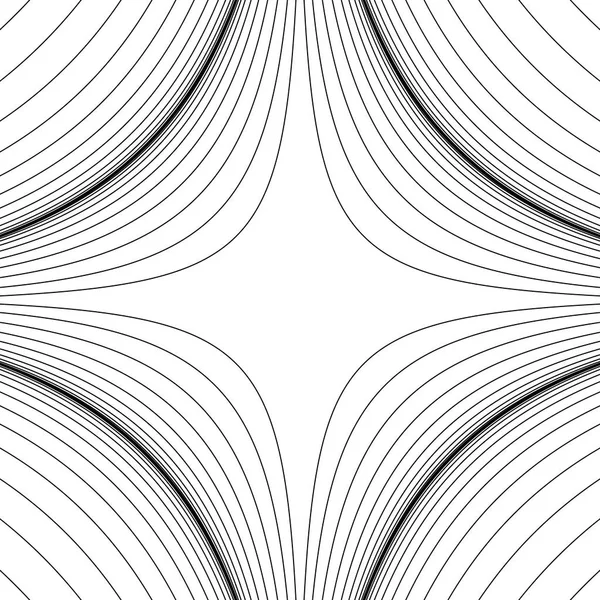 Lignes radiales avec effet de déformation . — Image vectorielle