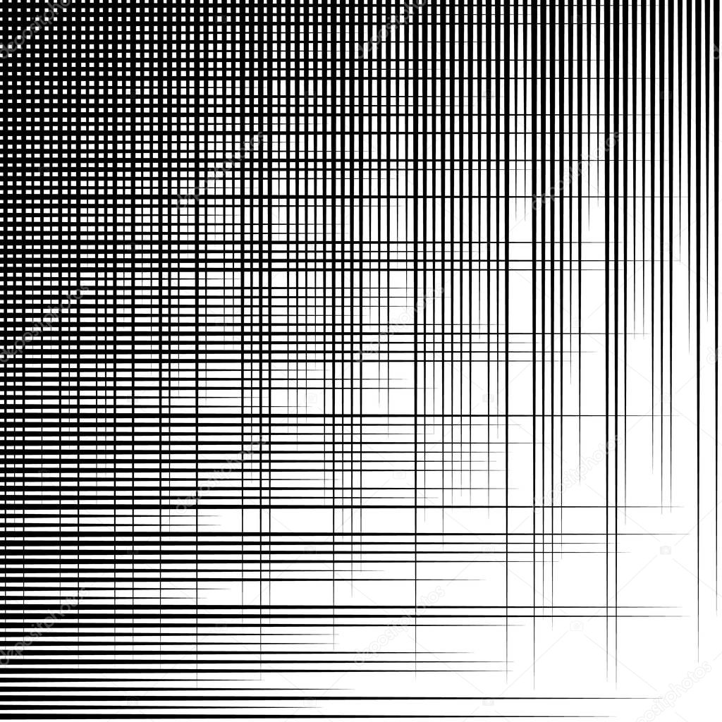 Irregular grid, mesh pattern