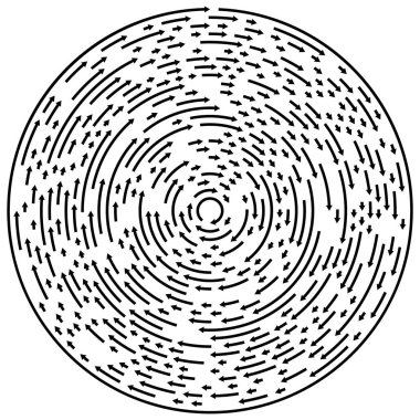 Dairesel eşmerkezli okları.