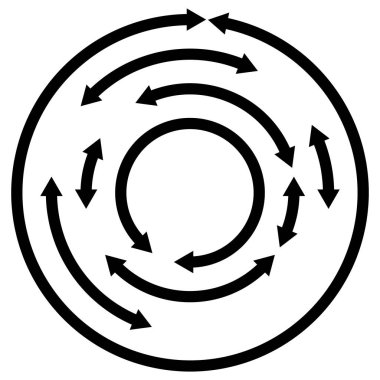 Dairesel eşmerkezli okları.