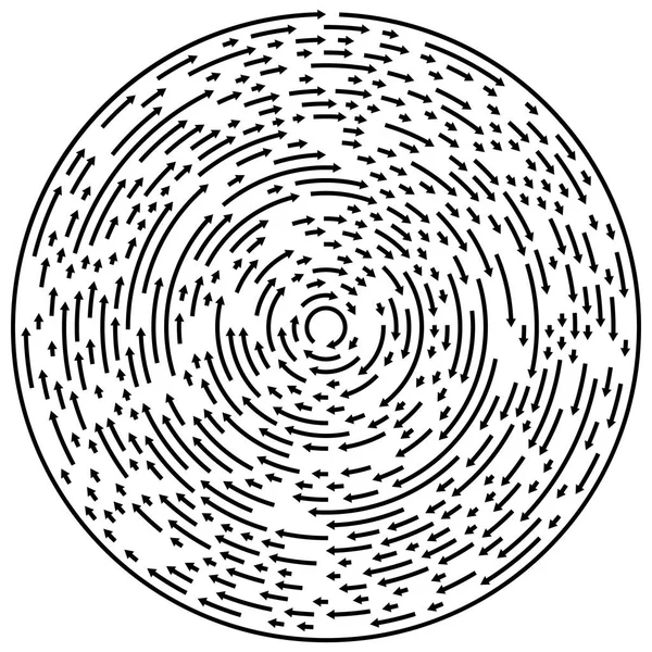 Kreisförmige konzentrische Pfeile. — Stockvektor