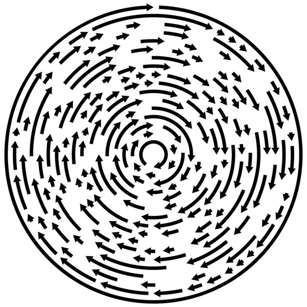 Kreisförmige konzentrische Pfeile. — Stockvektor