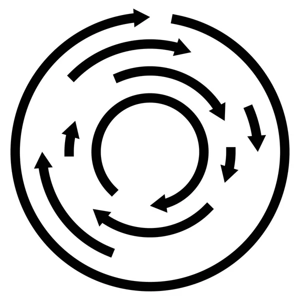 Flèches concentriques circulaires . — Image vectorielle