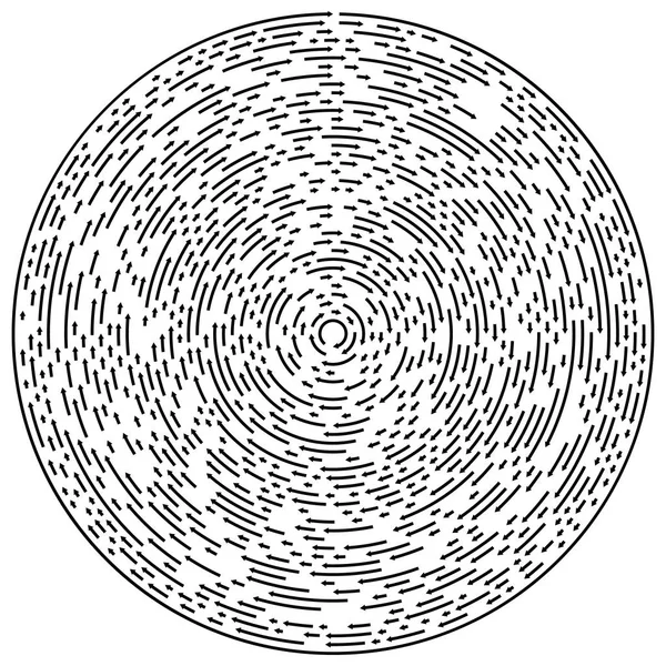 Setas concêntricas circulares . — Vetor de Stock
