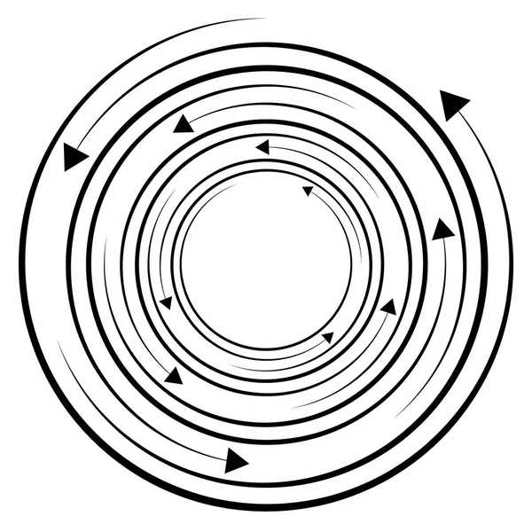 Kreisförmige konzentrische Pfeile. — Stockvektor
