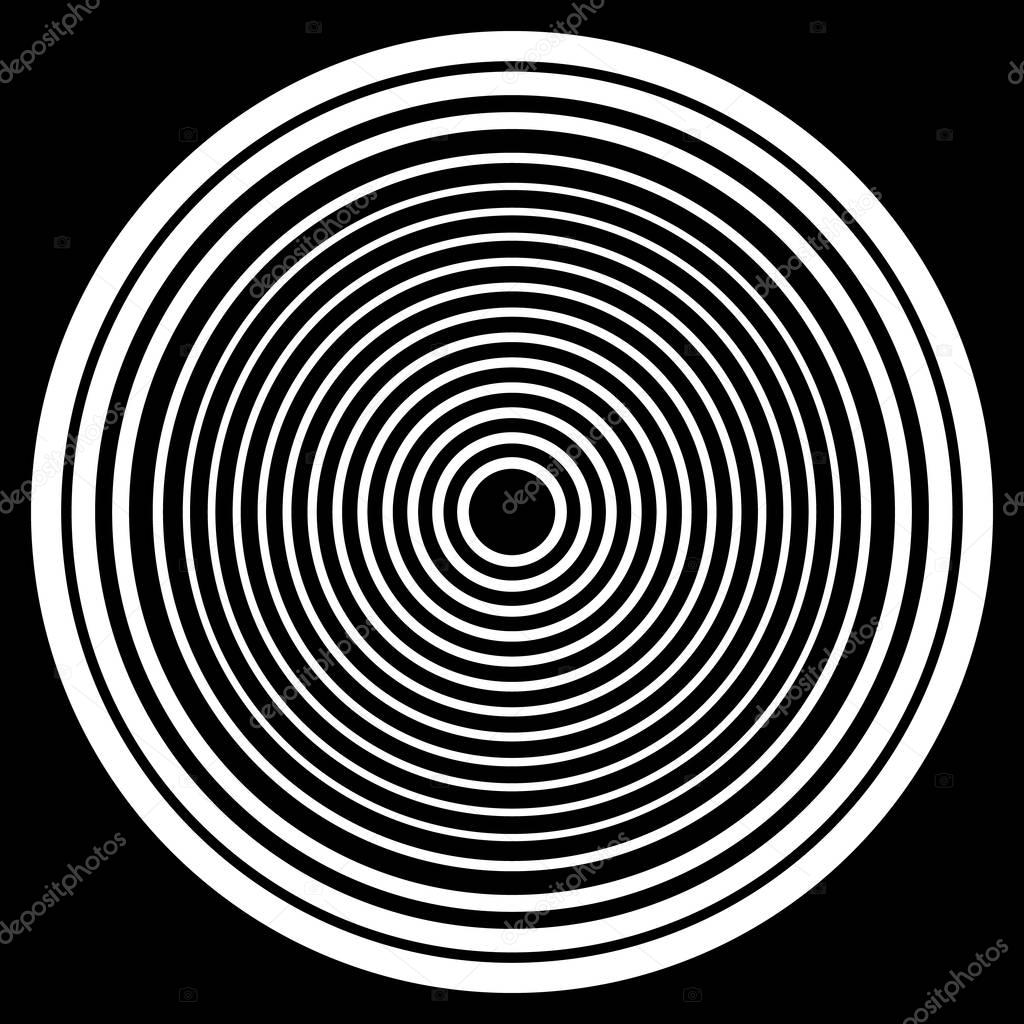 concentric rings circular pattern