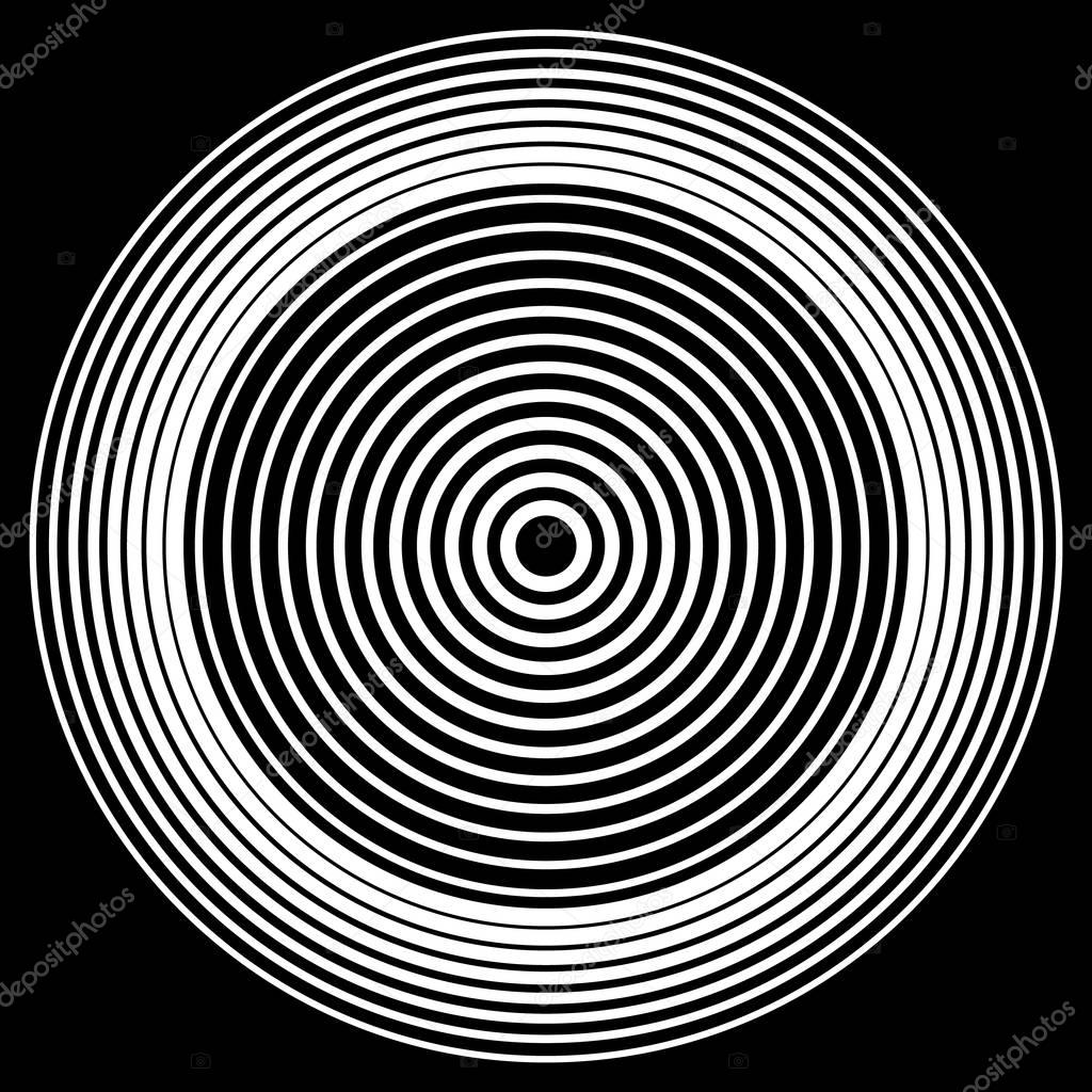 concentric rings circular pattern