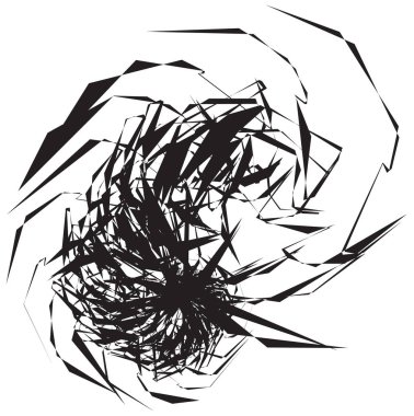 Soyut geometrik spiral şekli 
