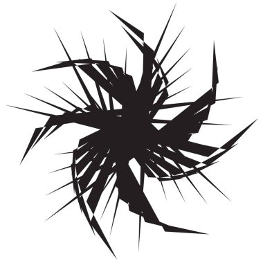 Soyut geometrik spiral şekli 