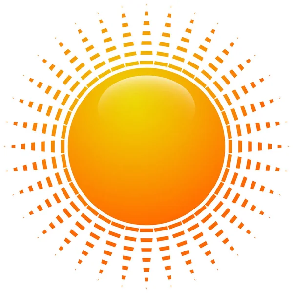 Sol de verão geométrico — Vetor de Stock
