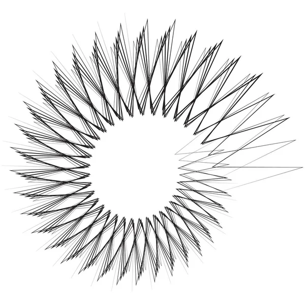 Forme géométrique abstraite en spirale — Image vectorielle