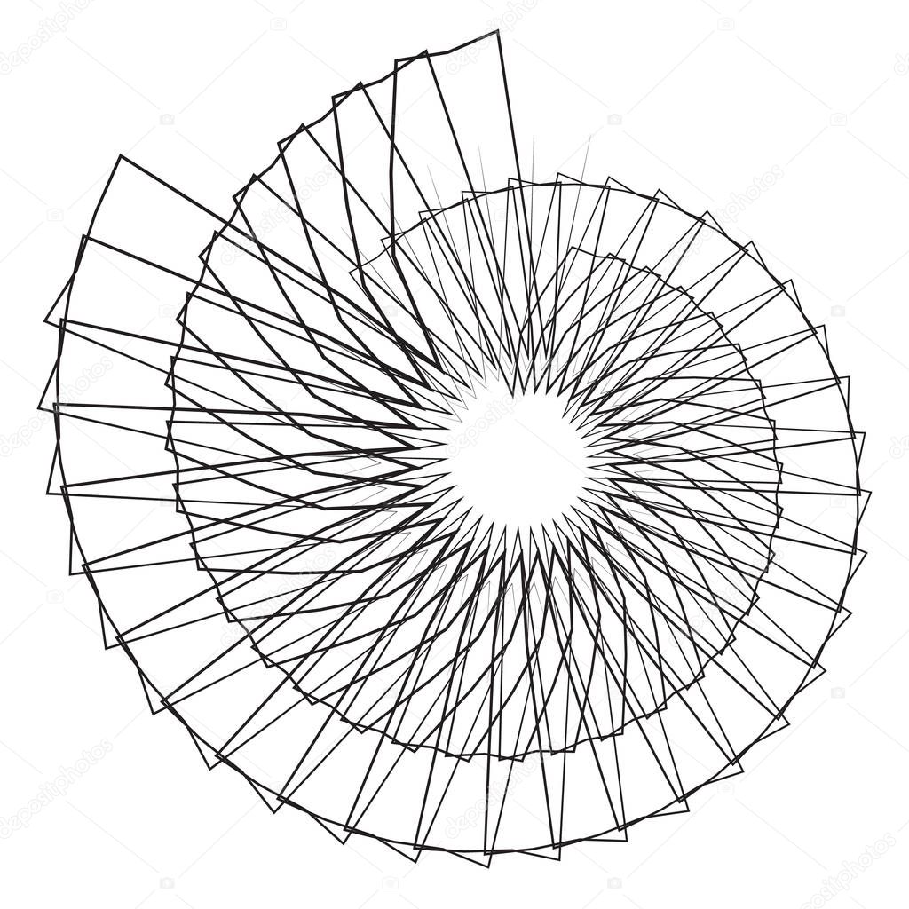 Abstract geometric spiral shape 