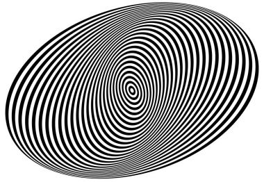 Concentric ovals forming spiral clipart