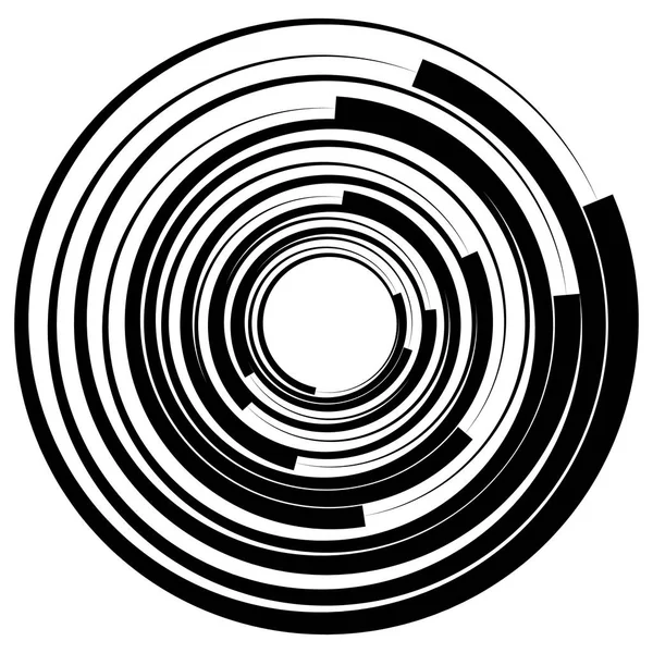 Dekorative konzentrische Ringe — Stockvektor