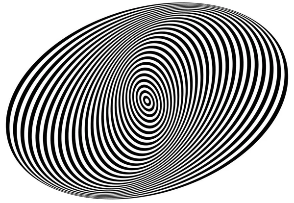 Ovalos concéntricos formando espiral — Vector de stock
