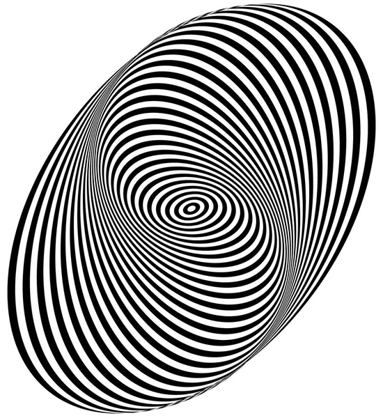 Concentric ovals forming spiral — Stock Vector