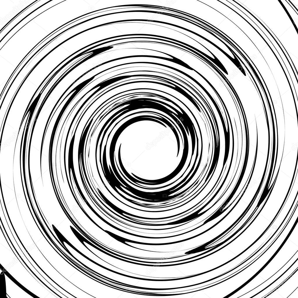 Rotating spiral element