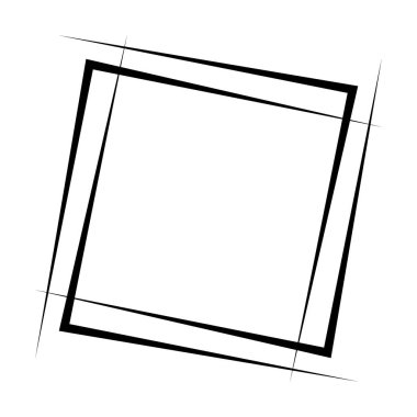 Kesişen çizgiler kare şekli oluşturan