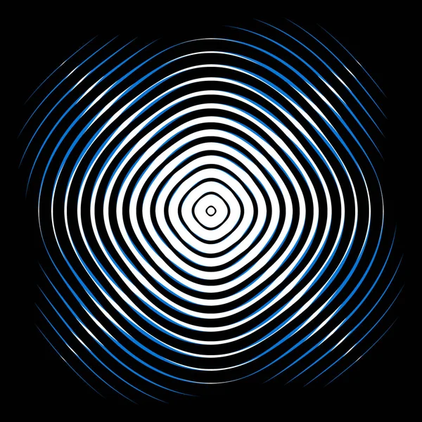 Kruisende concentrische cirkels — Stockvector