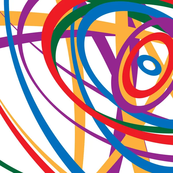 Padrão espiral circular com elipses coloridas —  Vetores de Stock