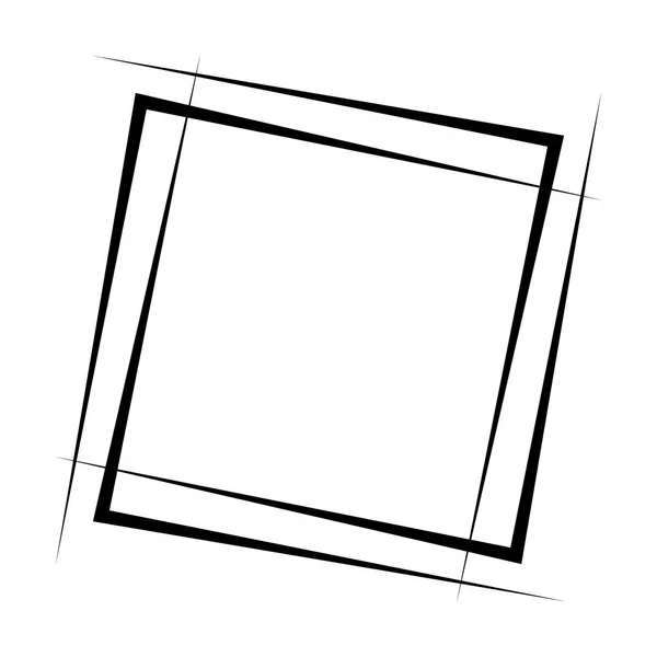 Sich kreuzende Linien bilden quadratische Form — Stockvektor
