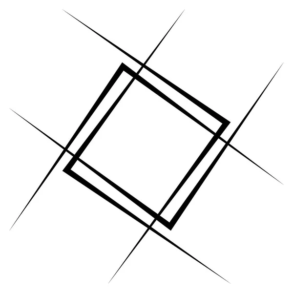 Lignes croisées formant une forme carrée — Image vectorielle