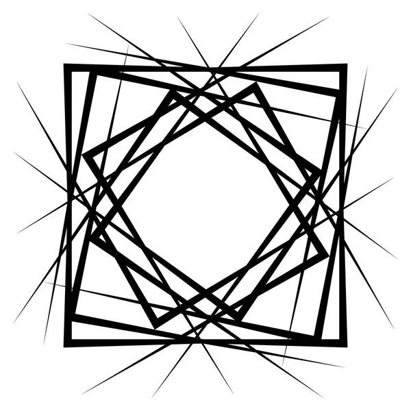 Lignes croisées formant une forme carrée — Image vectorielle