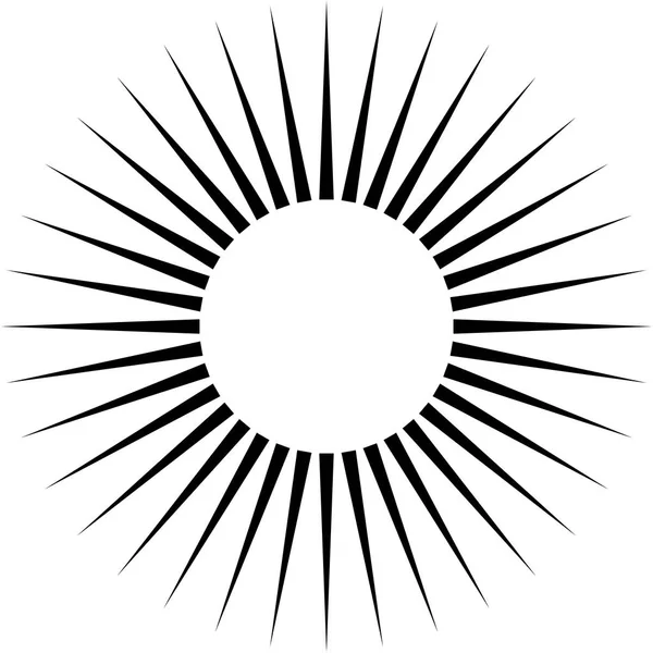 Líneas circulares radiantes — Archivo Imágenes Vectoriales