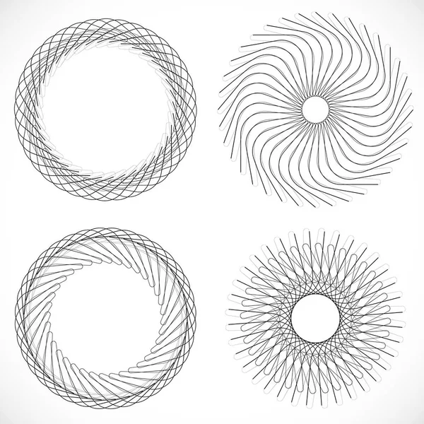 Éléments non figuratifs circulaires de conception — Image vectorielle