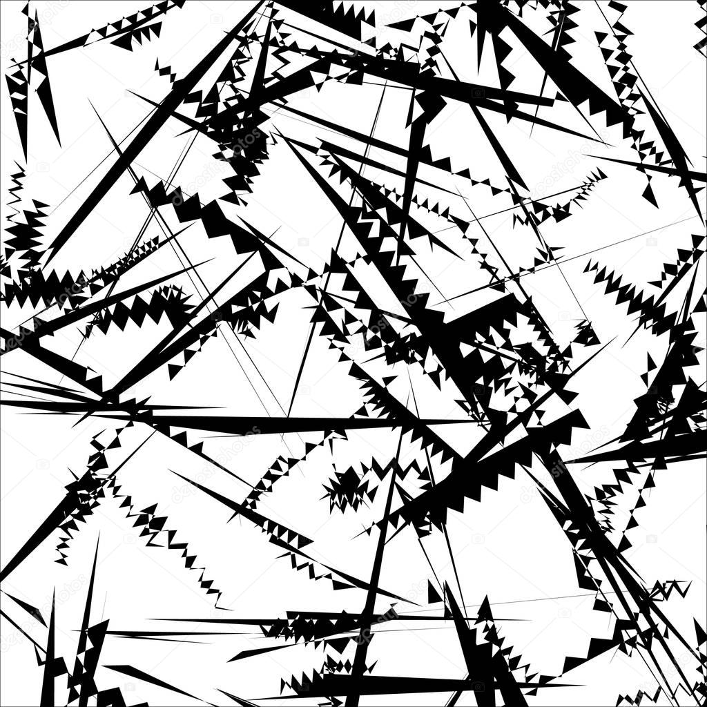 pattern of chaotic rough random shapes 
