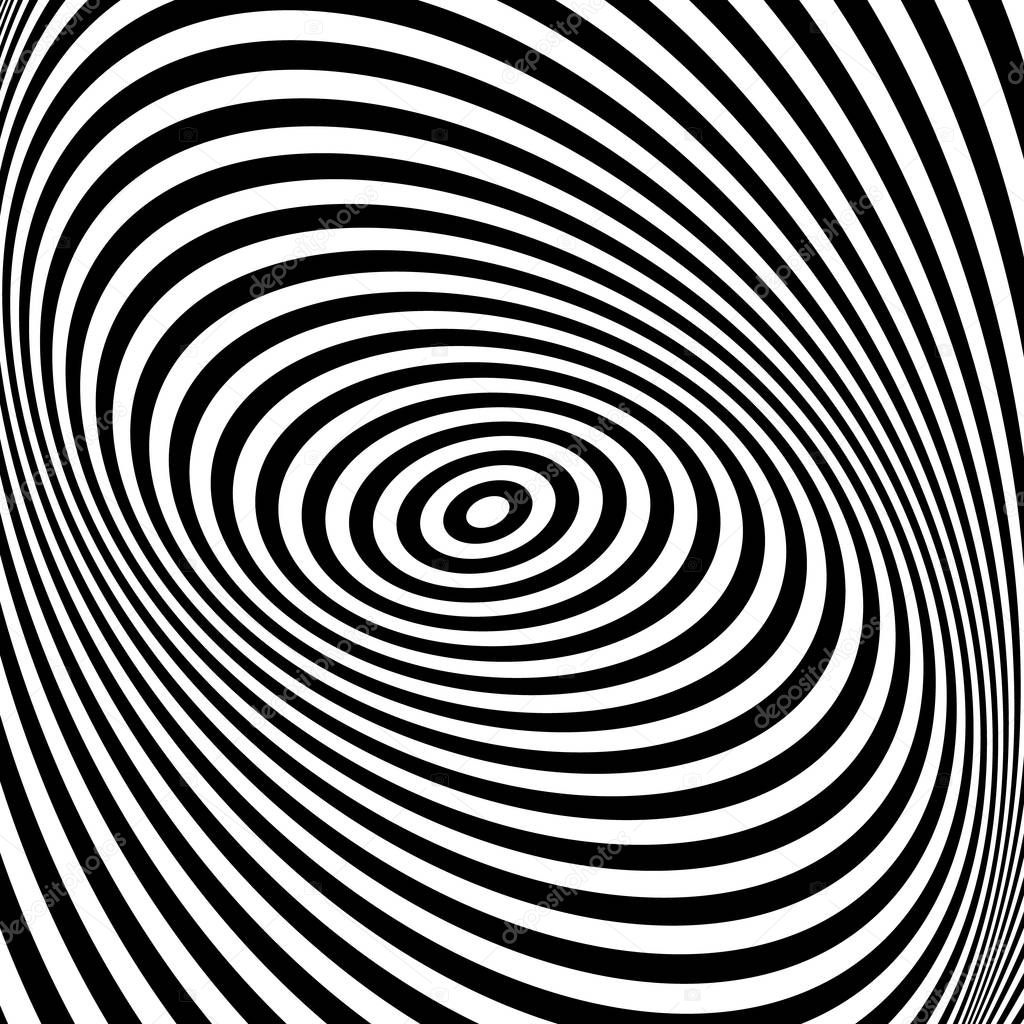 Concentric ovals forming spiral