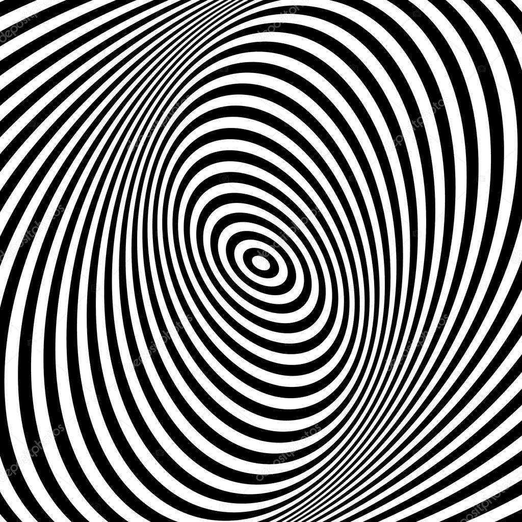Concentric ovals forming spiral