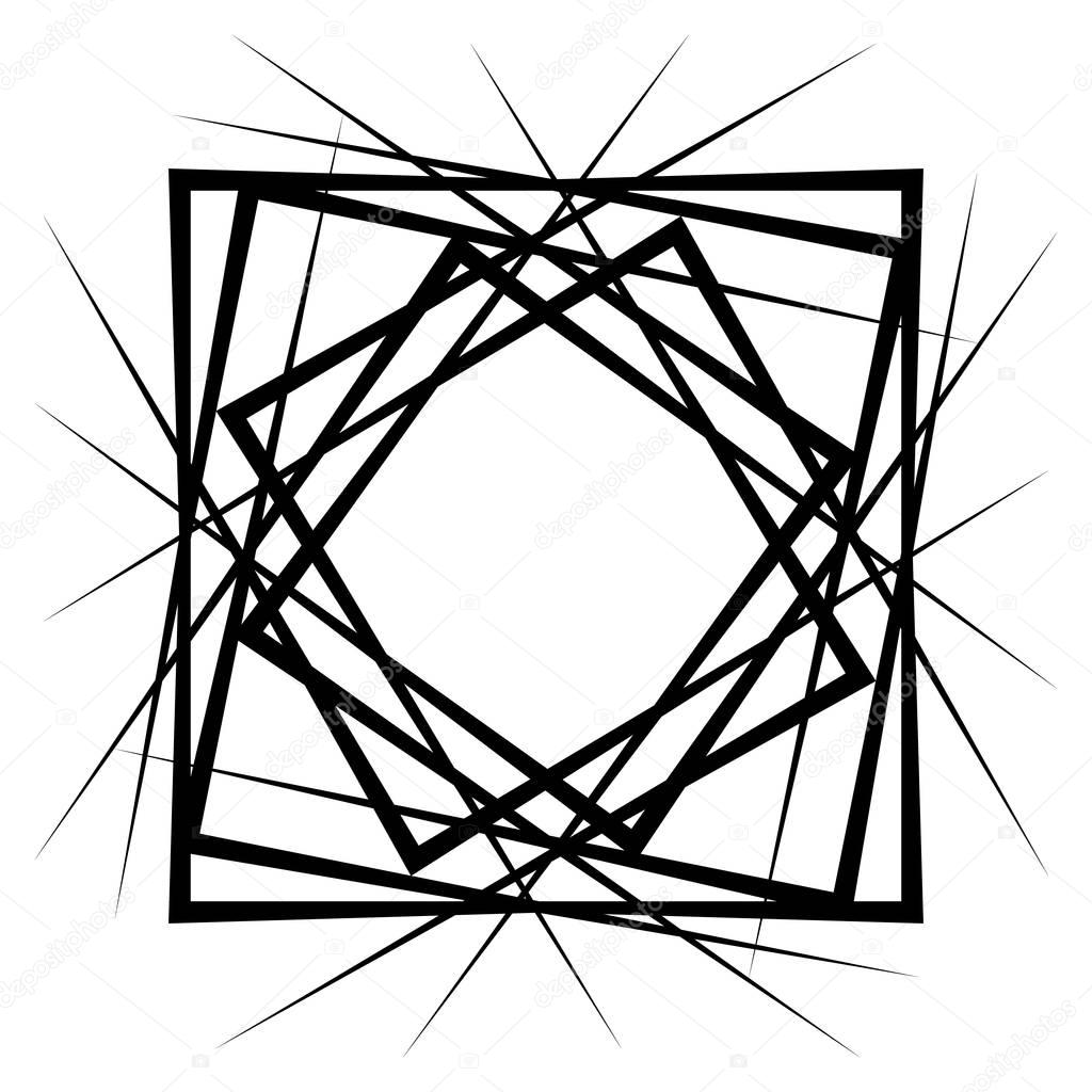 Intersecting lines forming square shape — Stock Vector ...