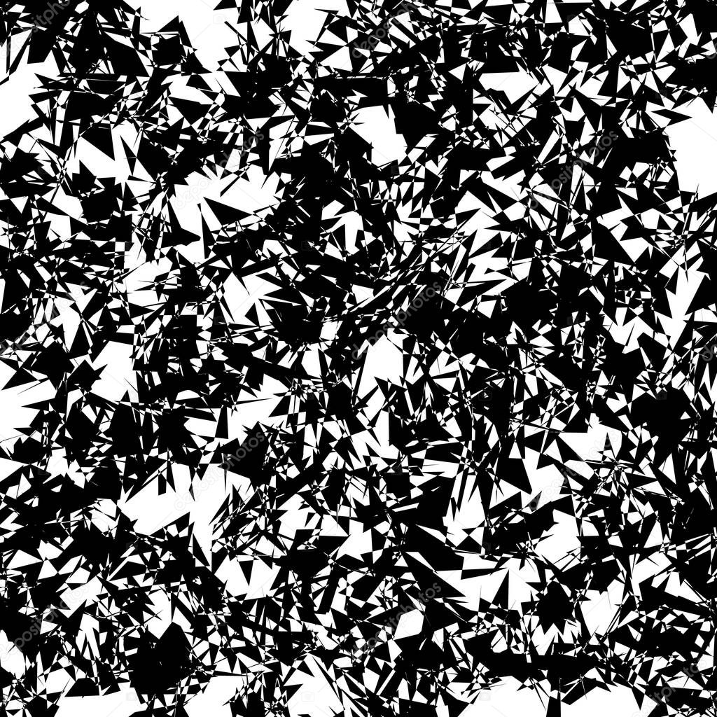 pattern of chaotic rough random shapes 