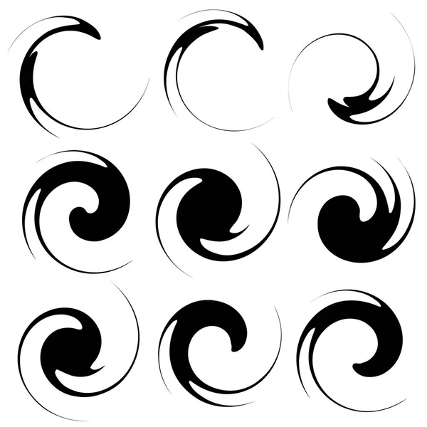 Élément rotatif en spirale — Image vectorielle