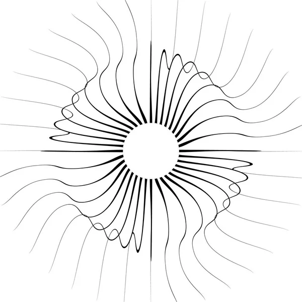 Berstende radiale Linien — Stockvektor