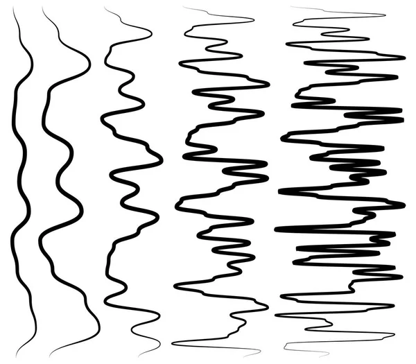 Linee a zig zag ondulate incrociate verticali — Vettoriale Stock