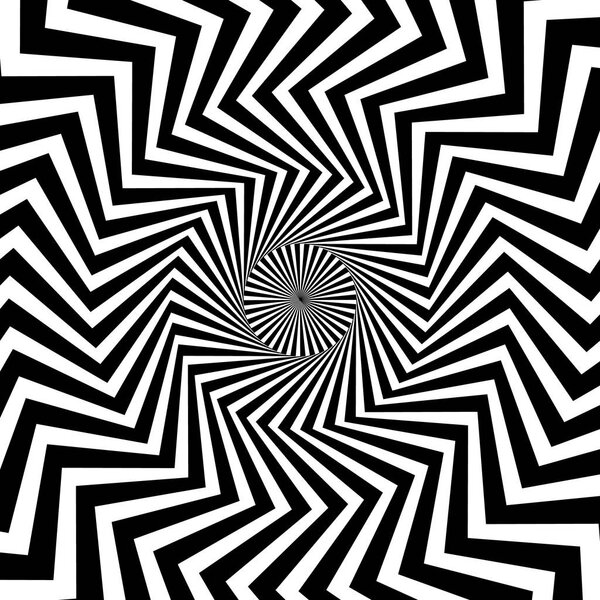  radiating lines with zigzag distortion