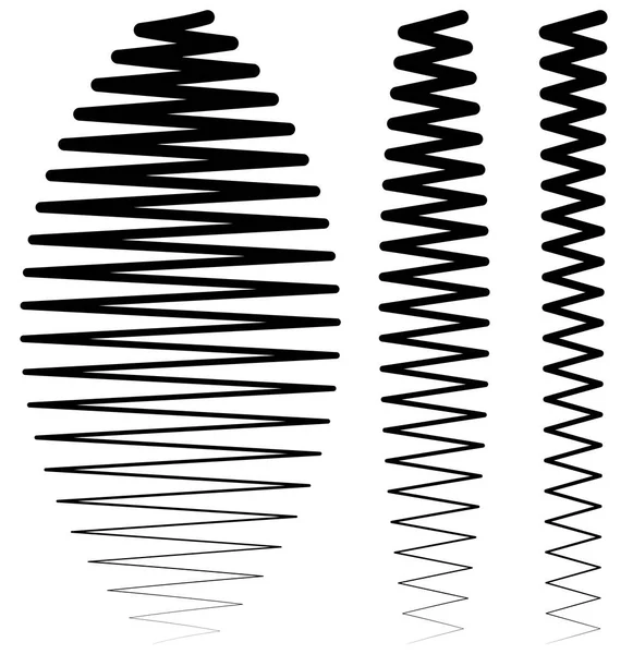 Vertical criss-cross wavy zigzag lines — Stock Vector