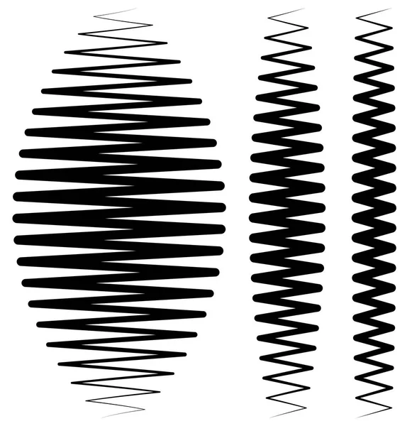 Вертикальные волнообразные зигзагообразные линии — стоковый вектор