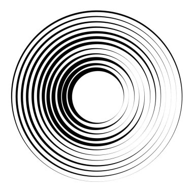 Radyal, yayılan dairesel grafik.