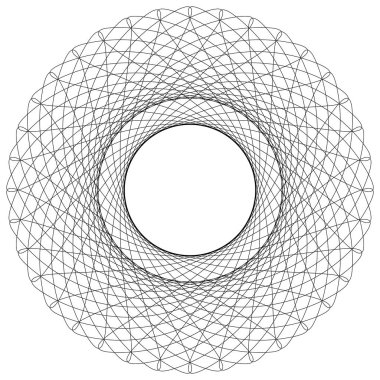 Geometrik daire oluşturan satırları yayılan