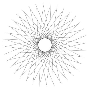 Geometrik daire oluşturan satırları yayılan