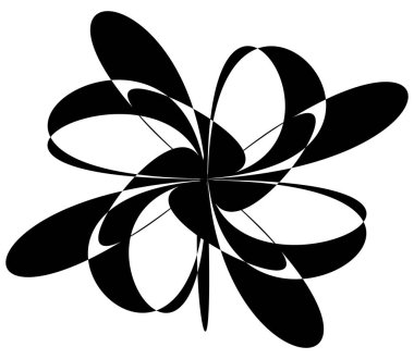 Soyut siyah beyaz spiral illüstrasyon