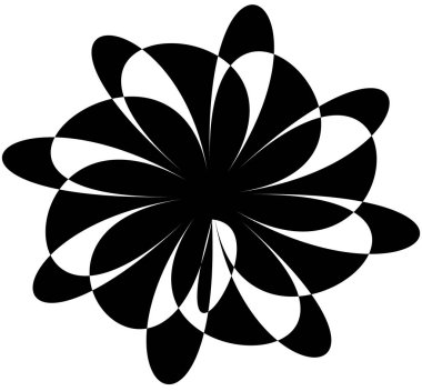 Soyut siyah beyaz spiral illüstrasyon