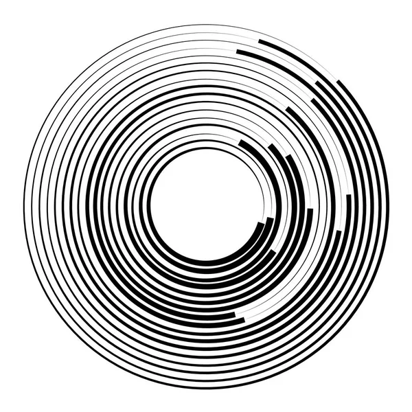 Radiaal, stralende cirkelvormige afbeelding. — Stockvector