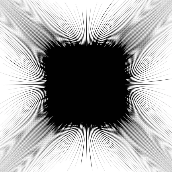 Líneas radiales rayos ilustración abstracta — Vector de stock