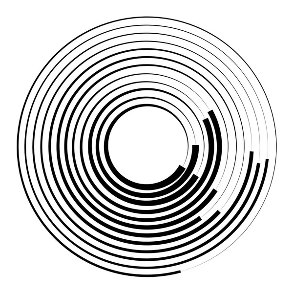 Radiaal, stralende cirkelvormige afbeelding. — Stockvector