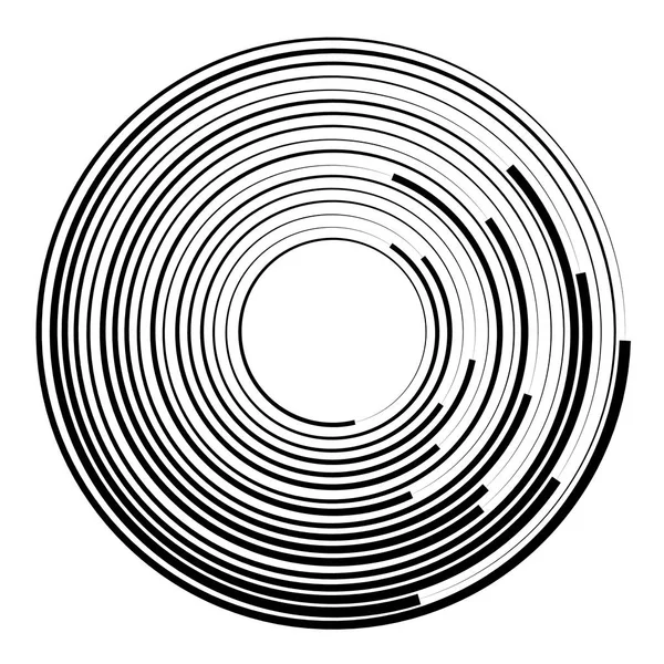 Gráfico circular radial, radiante . — Vector de stock