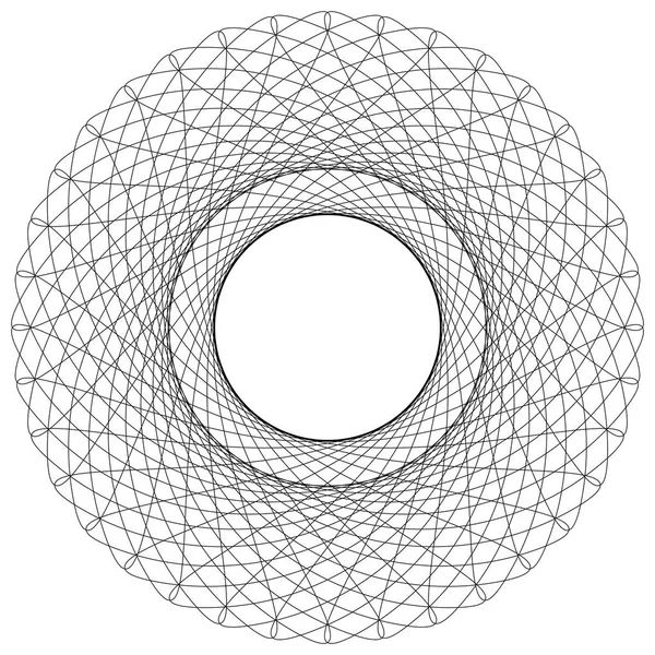 Líneas radiantes formando círculo geométrico — Vector de stock